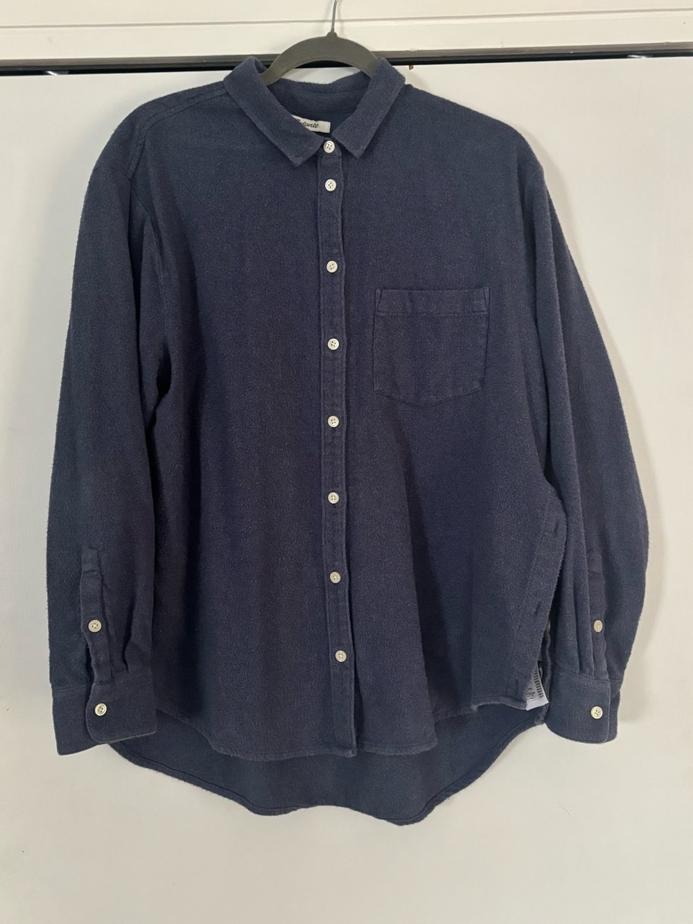 Madewell cozy blue flannel button up shirt 100% cotton L